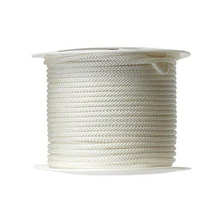 CLEAN ALL N7411S0200S Braid Jacket Nylon Cord Spool  White - 0.17 in. x 200 ft. CL158660